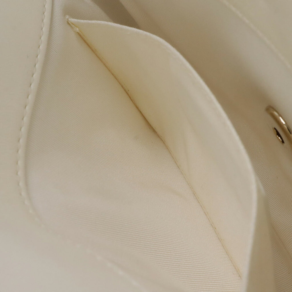 Chanel Matelasse Black Ivory Leather Pochette Shoulder Bag