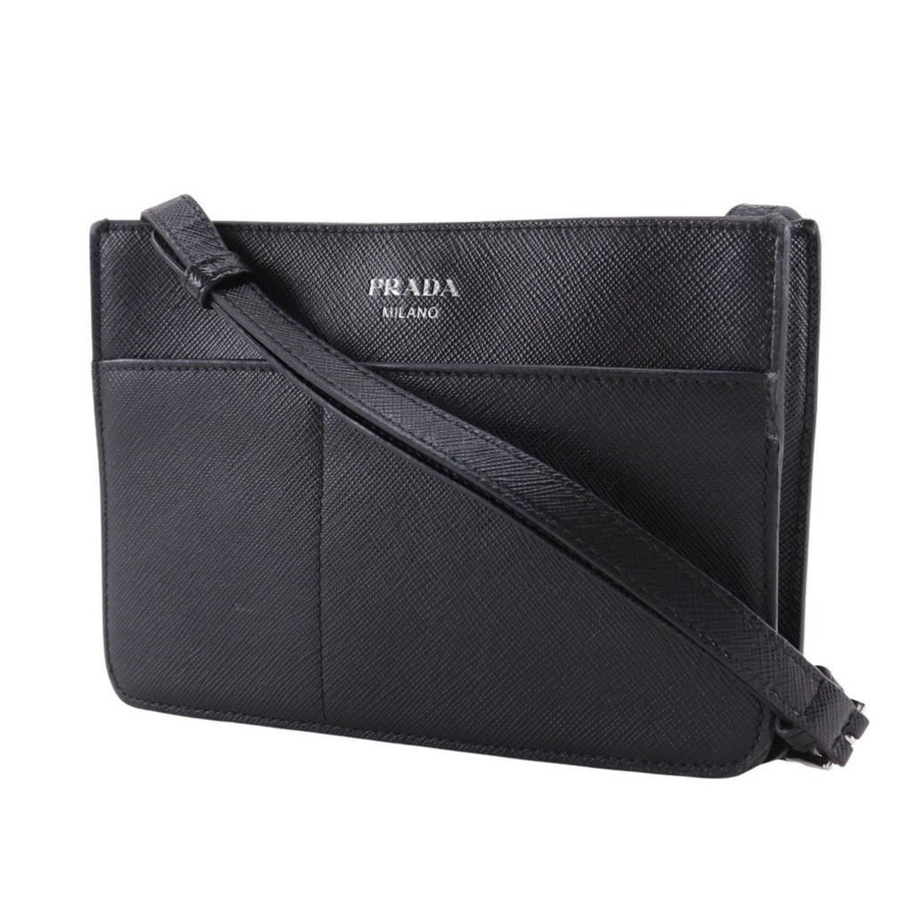 Prada Black Leather Shoulder Bag