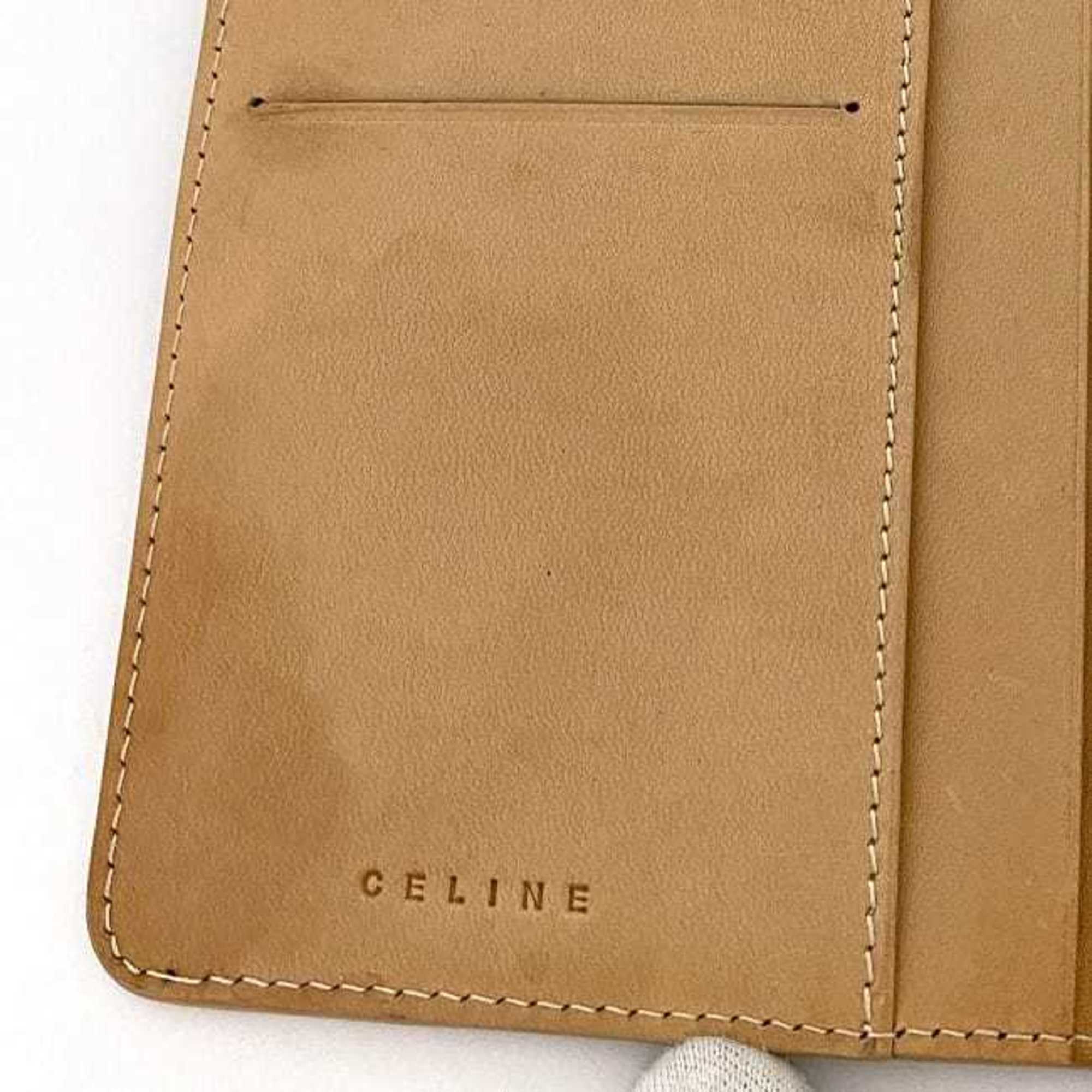 Celine Macadam Brown Pvc Long Wallet (Bi-Fold)