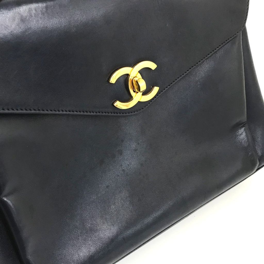 Chanel Navy Leather Shoulder Bag