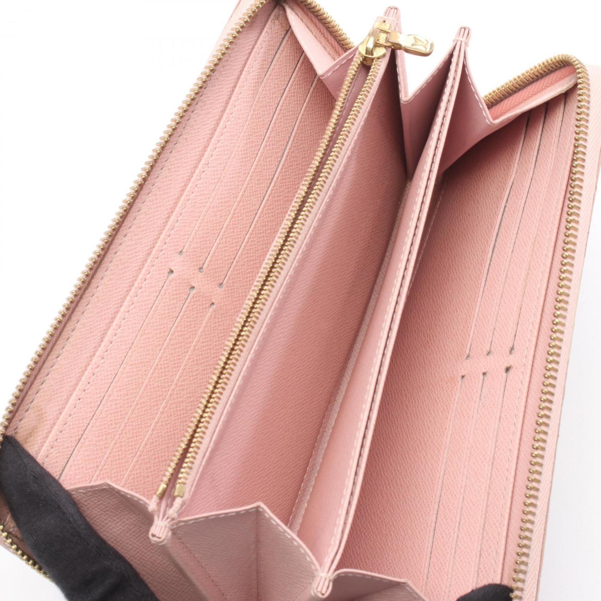 Louis Vuitton Rose Ballerine White Coated Canvas Long Wallet