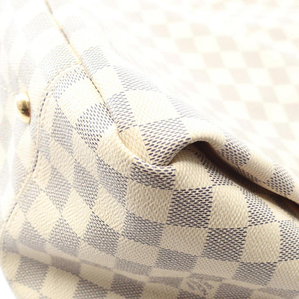 Louis Vuitton White Coated Canvas Leather Shoulder Bag