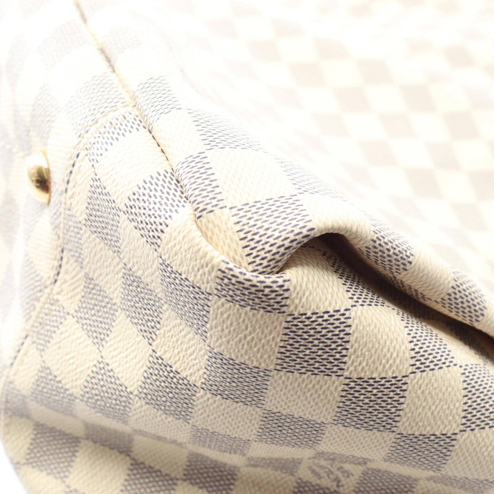 Louis Vuitton White Coated Canvas Leather Shoulder Bag