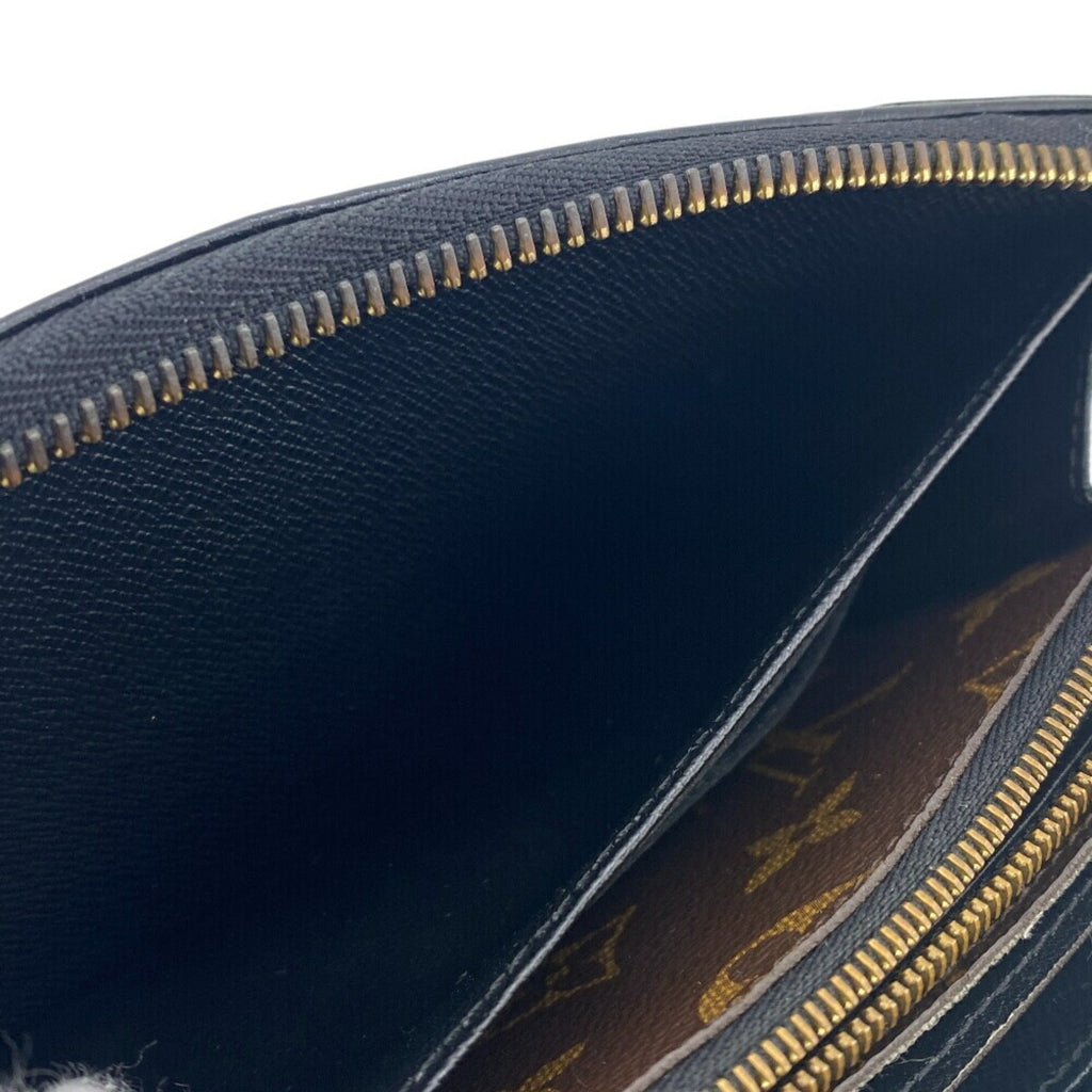 Louis Vuitton Monogram Black Brown Monogram Monogram Long Wallet
