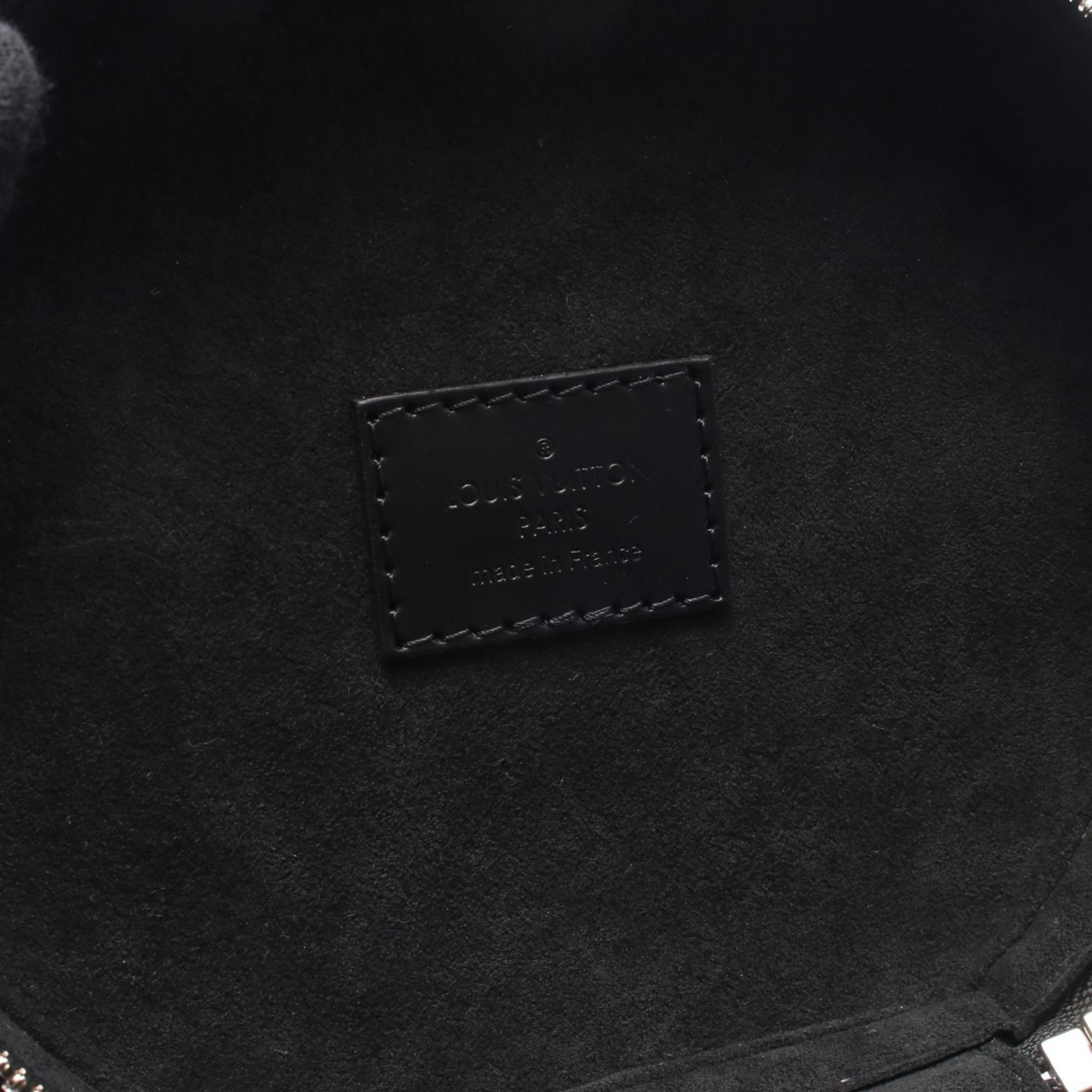 Louis Vuitton Black Silver Leather Handbag