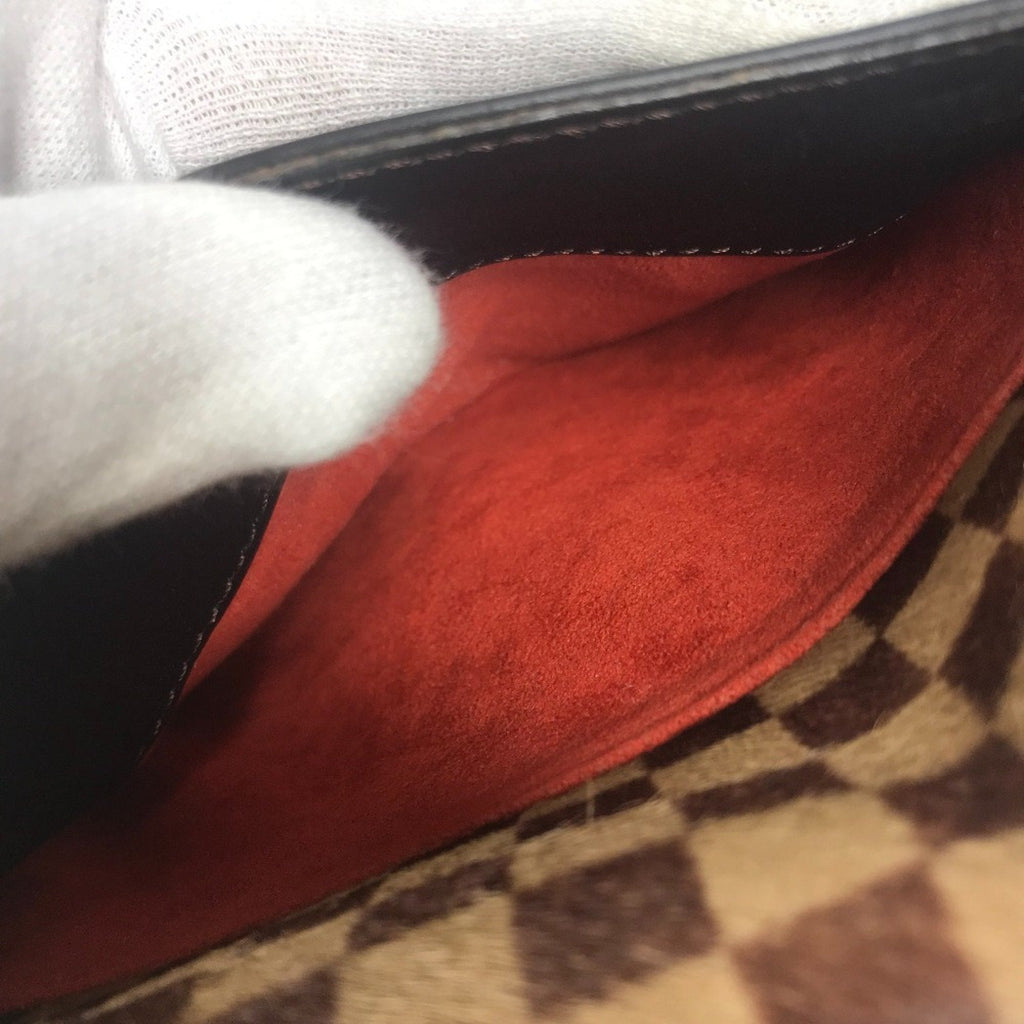 Louis Vuitton Brown Ebene Leather Pochette Shoulder Bag