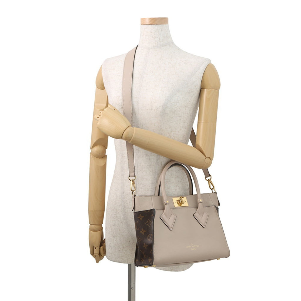 Louis Vuitton Grayish Light Blue Monogram Leather Handbag Shoulder Bag