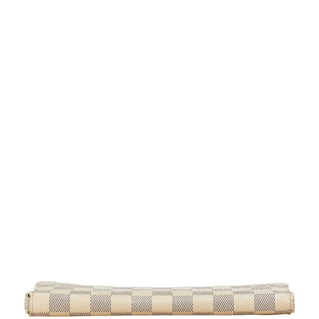 Louis Vuitton Damier Azur White Leather Long Wallet