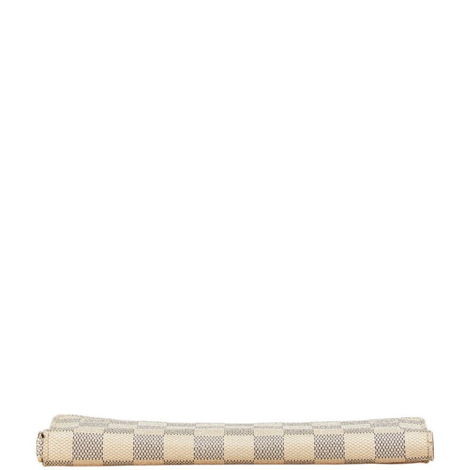 Louis Vuitton Damier Azur White Leather Long Wallet