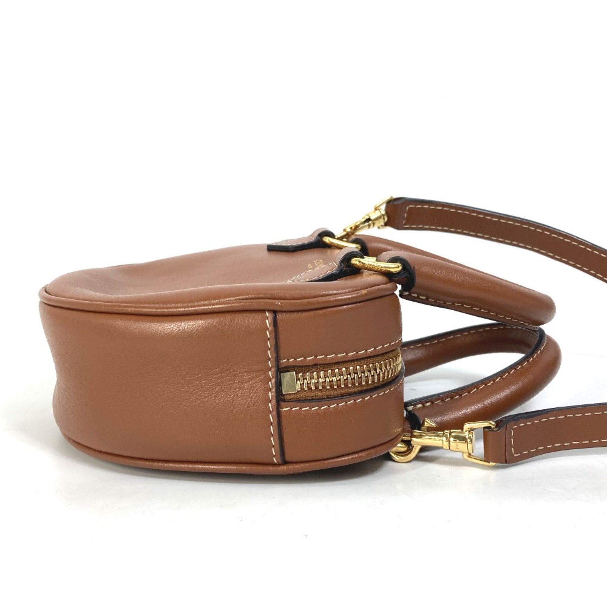 Celine Brown Leather Shoulder Bag