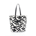 Louis Vuitton Black White Canvas Leather Tote Bag