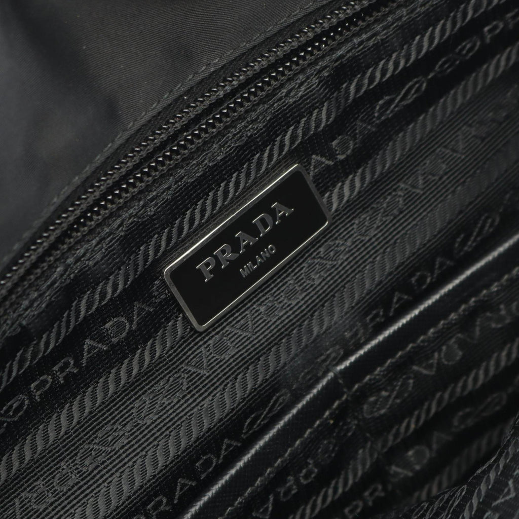 Prada Black Nylon Saffiano Triangle Shoulder Bag