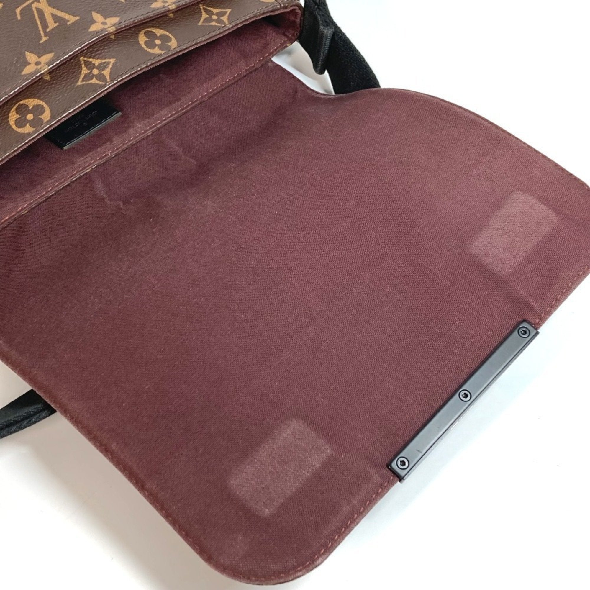 Louis Vuitton Black Brown Monogram Messenger Bag Shoulder Bag