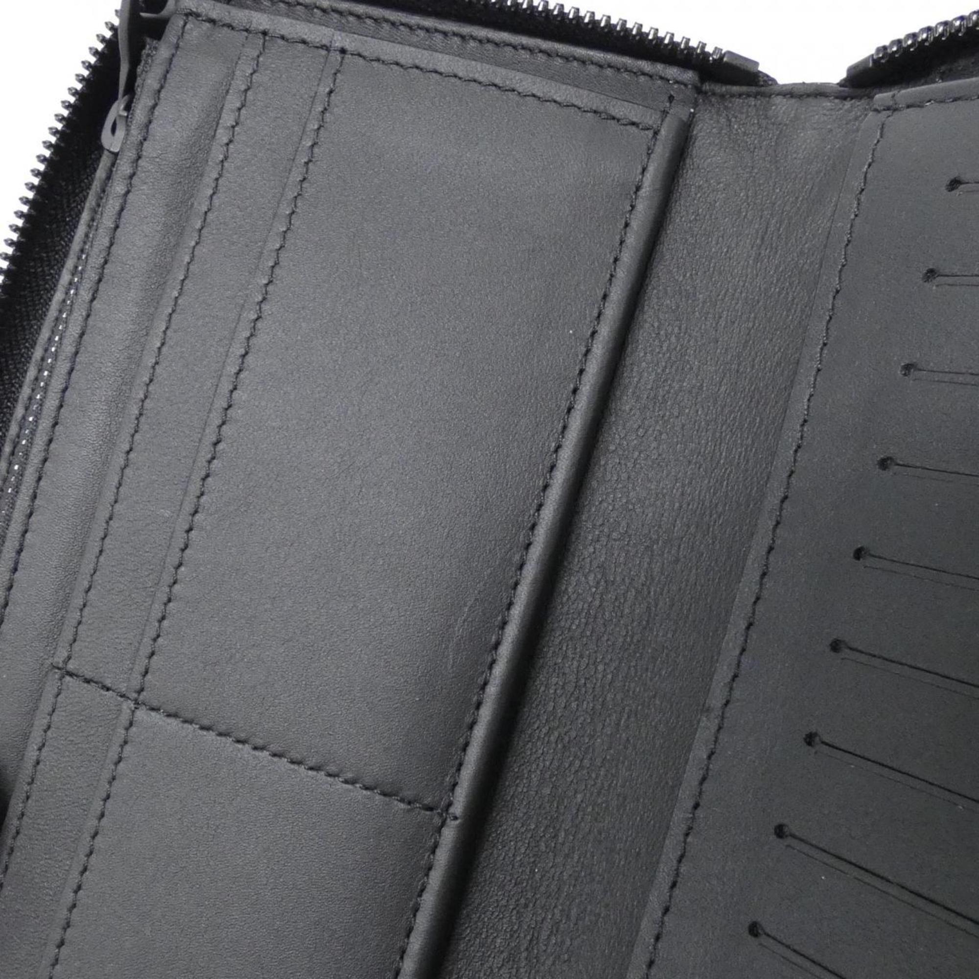 Louis Vuitton Black Leather Long Wallet