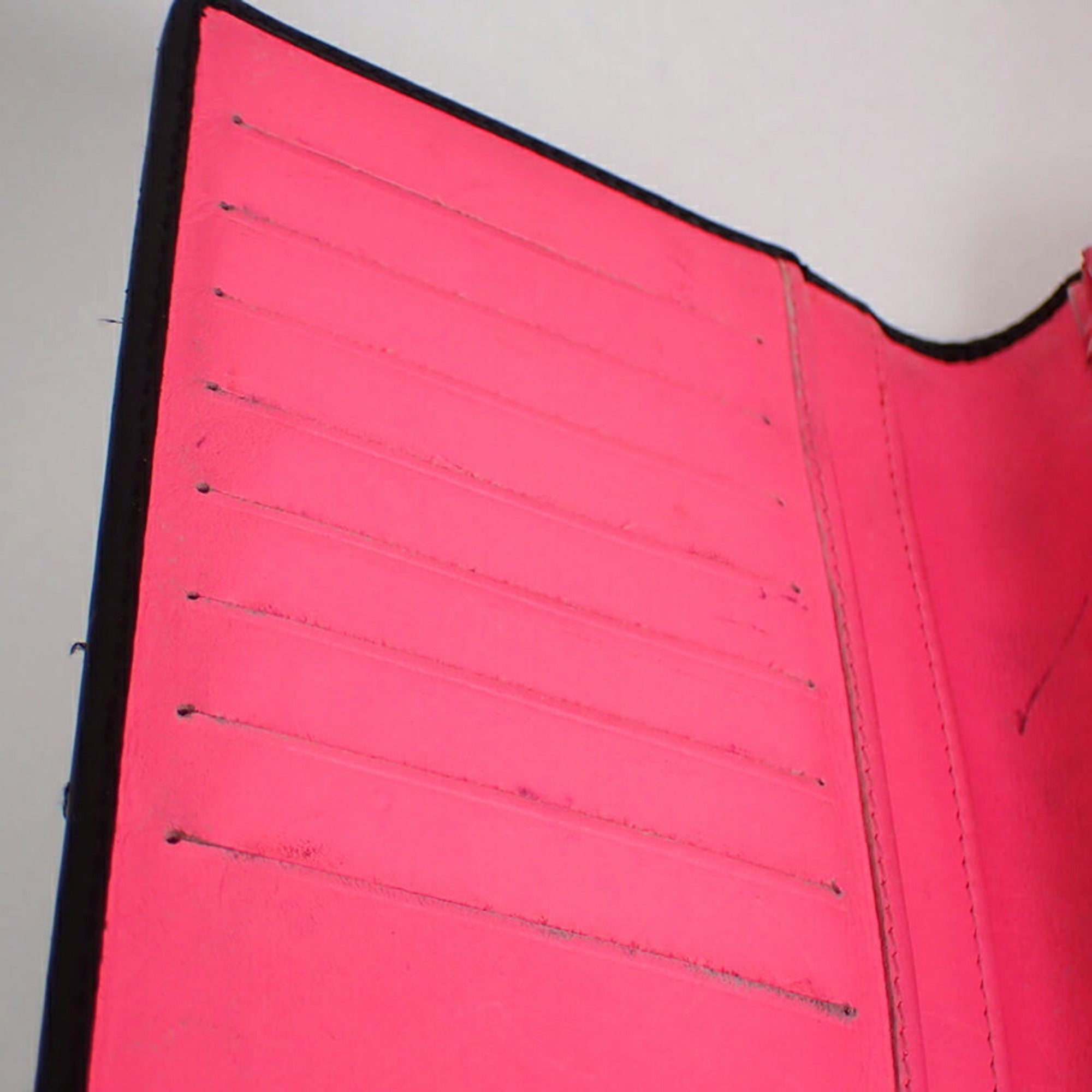 Chanel Black Pink Cambon Ligne Long Wallet (Bi-Fold)