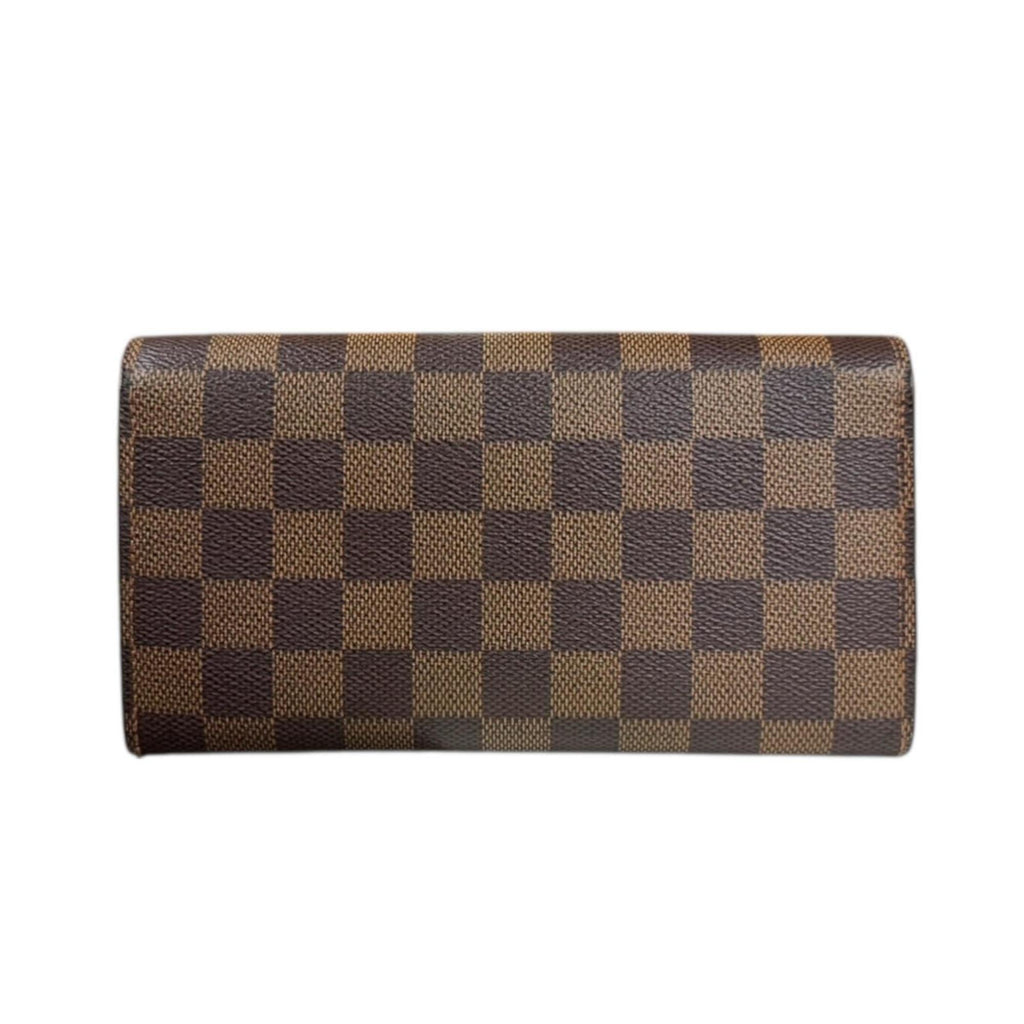 Louis Vuitton Brown Damier Canvas Long Wallet (Tri-Fold)