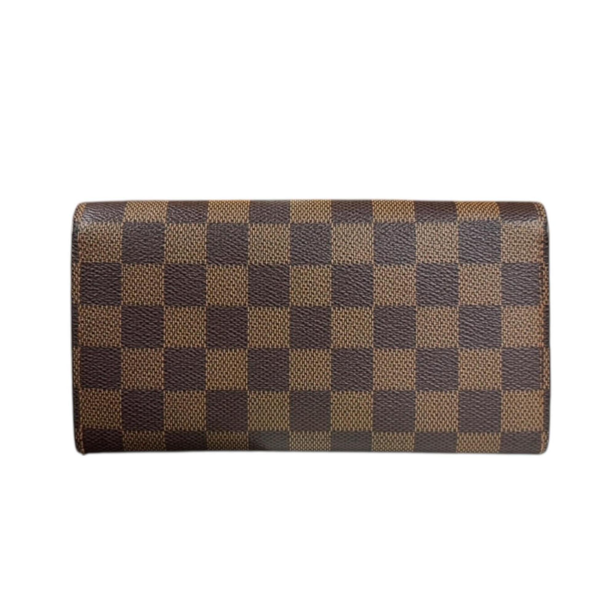 Louis Vuitton Brown Damier Canvas Long Wallet (Tri-Fold)