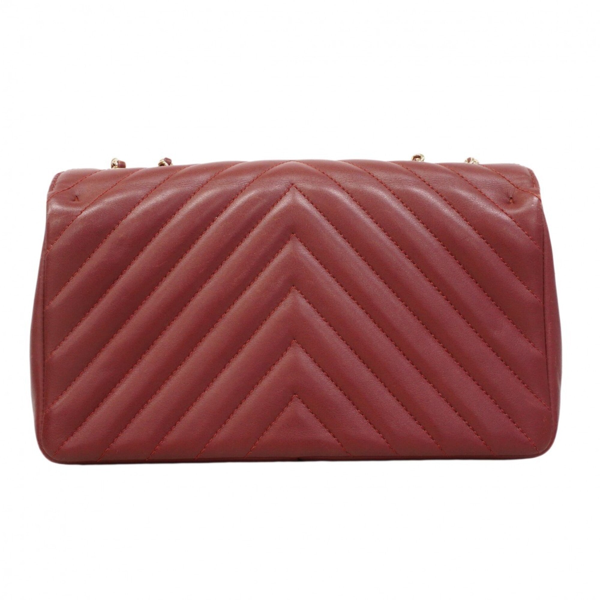 Chanel Bordeaux Leather Shoulder Bag