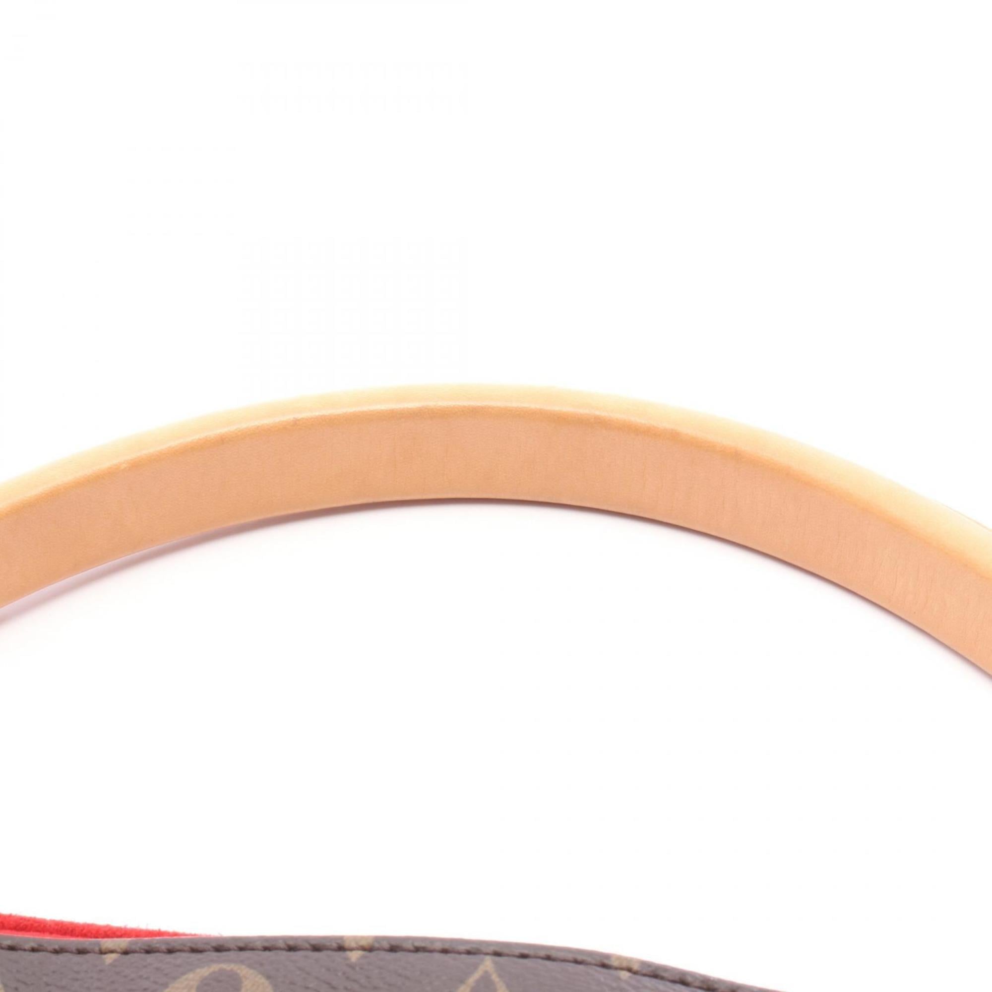 Louis Vuitton Brown Monogram Red Color Coated Canvas Leather Handbag Shoulder Bag