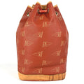 Louis Vuitton Orange Leather Canvas Shoulder Bag