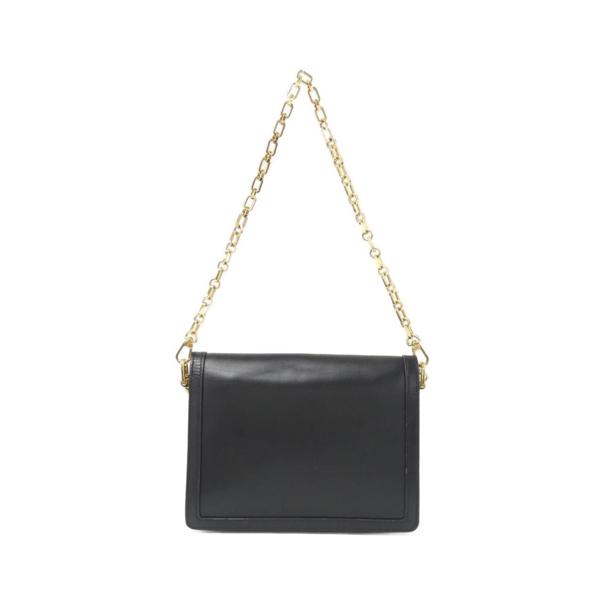 Louis Vuitton Black Leather Shoulder Bag