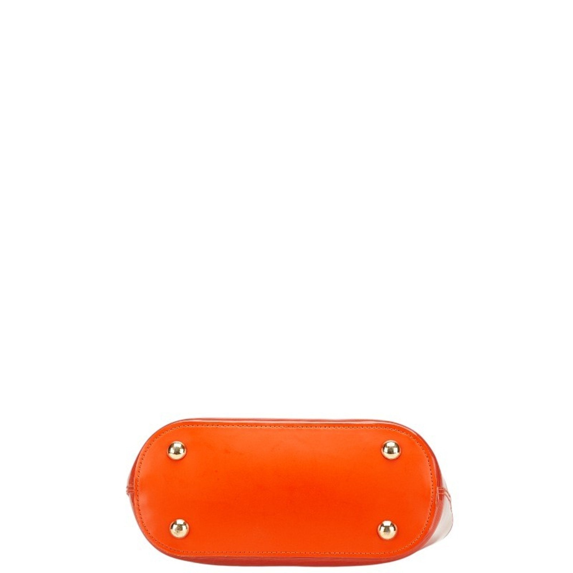 Louis Vuitton Orange Vinyl Leather Handbag