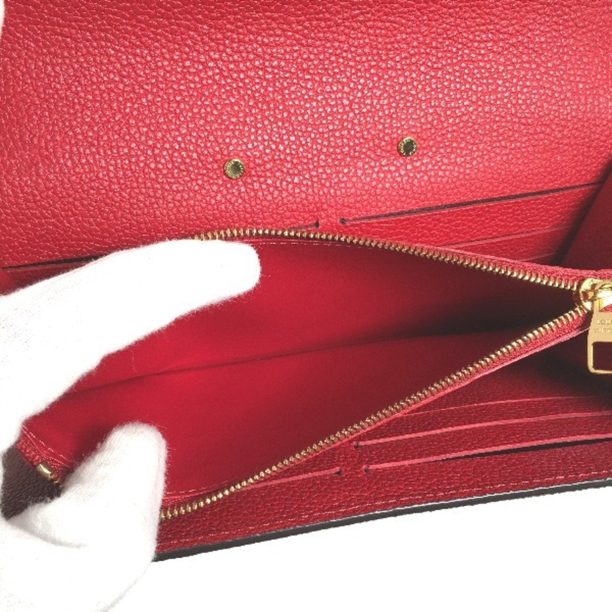 Louis Vuitton Red Color Monogram Long Wallet