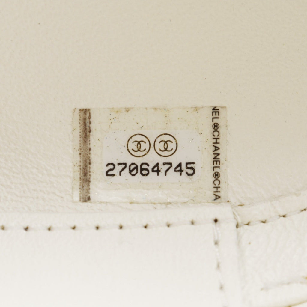 Chanel White Leather Shoulder Bag