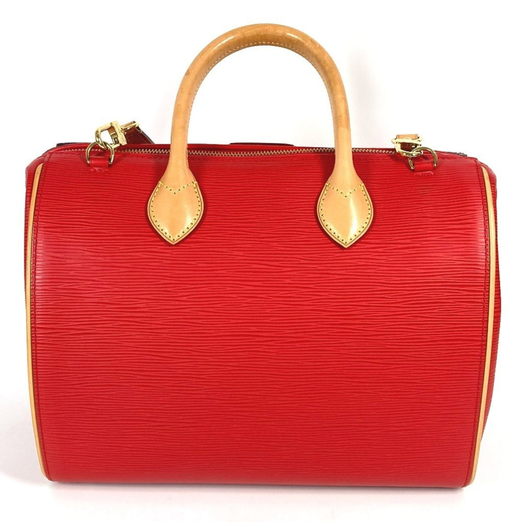 Louis Vuitton Red Color Epi Leather Boston Bag Handbag Shoulder Bag