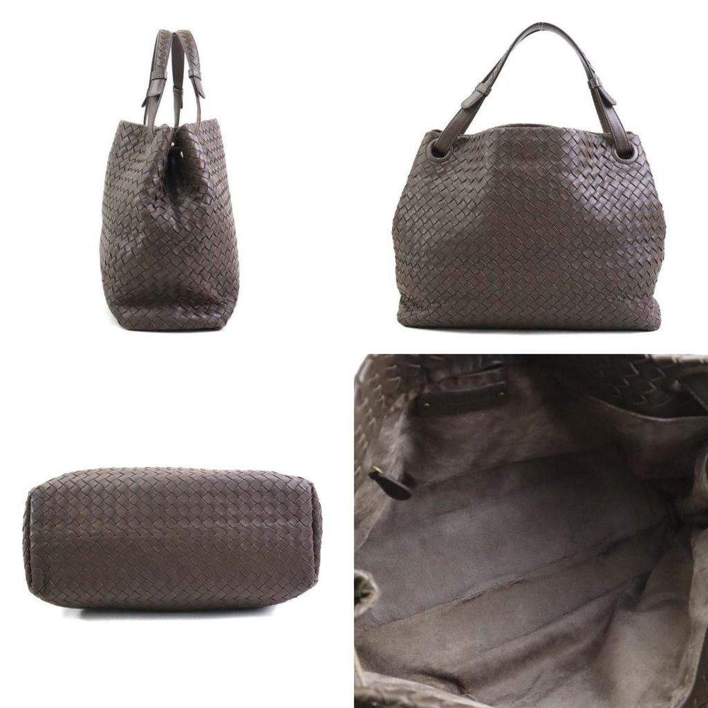 Bottega Veneta Brown Intrecciato Shoulder Bag