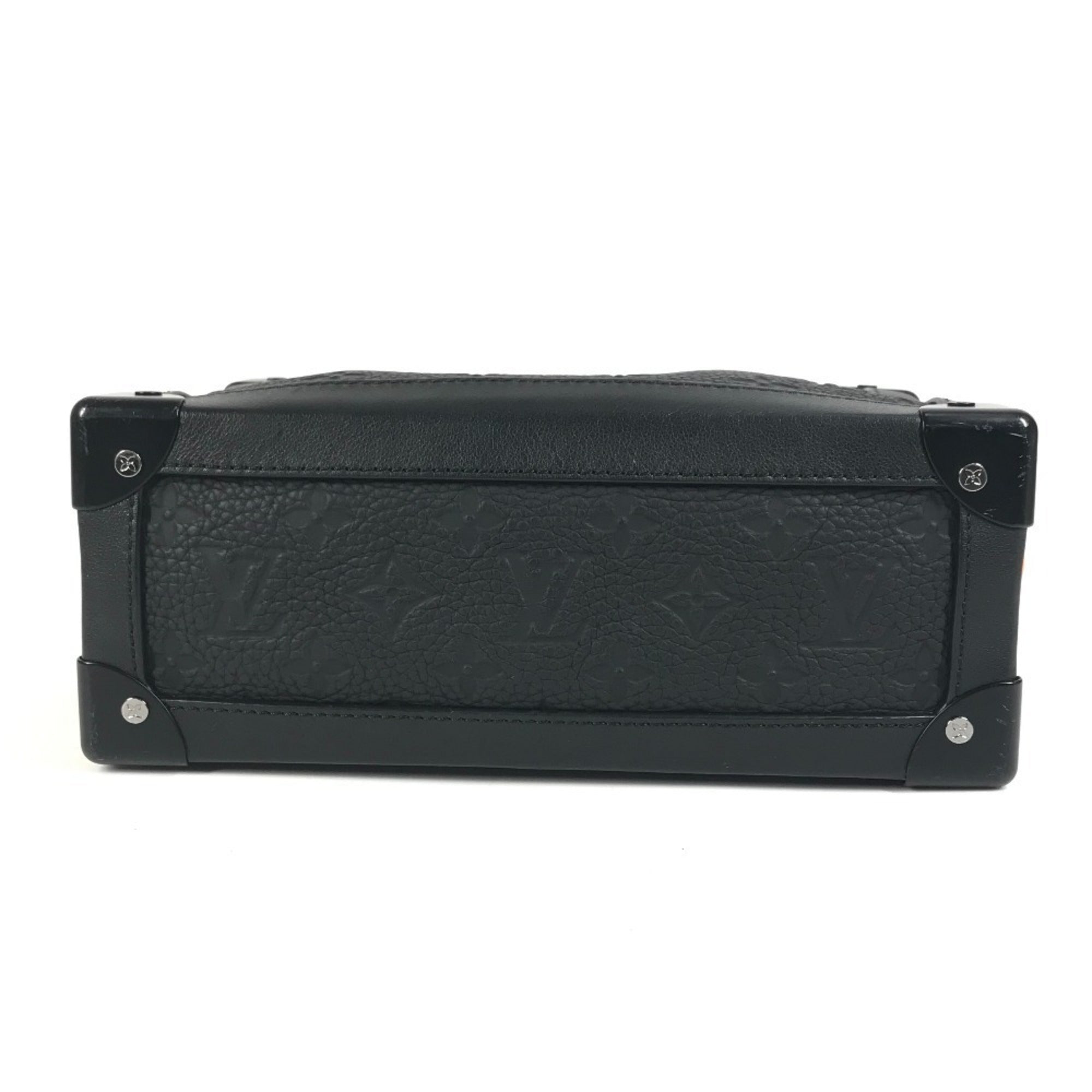 Louis Vuitton Black Noir Leather Clutch Bag Shoulder Bag