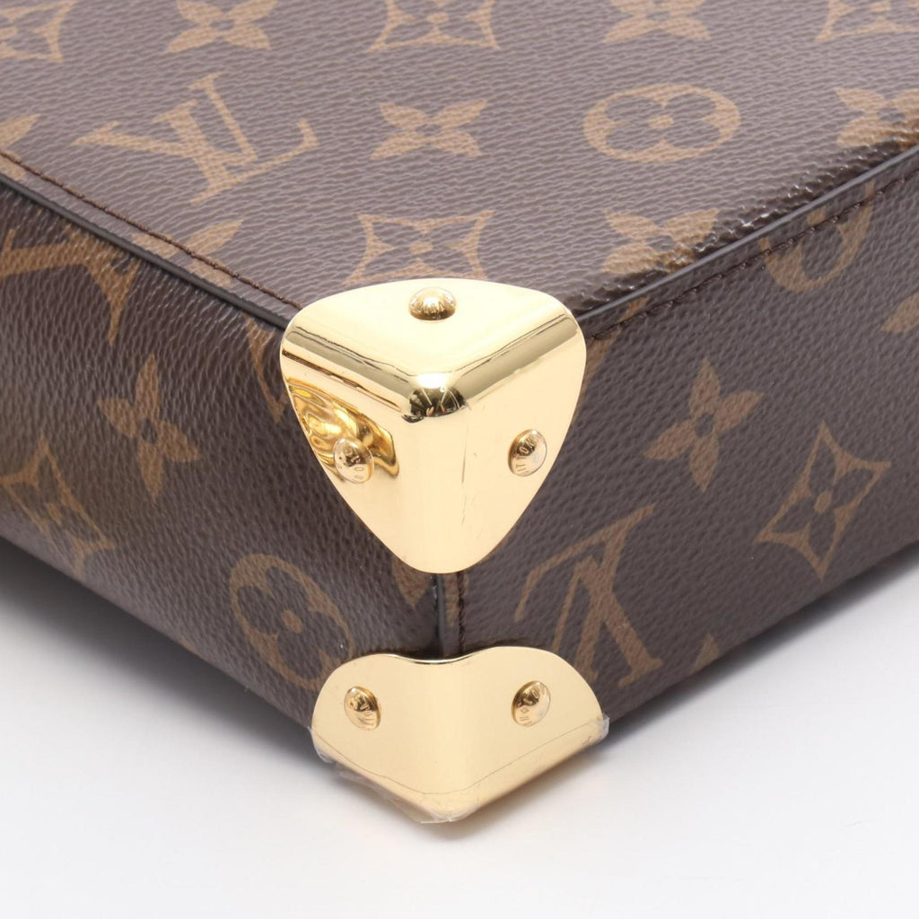 Louis Vuitton Brown Coated Canvas Leather Handbag