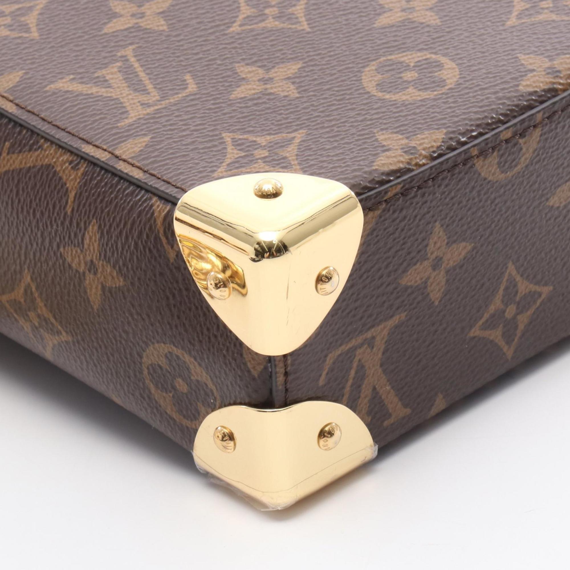 Louis Vuitton Brown Coated Canvas Leather Handbag