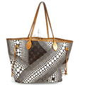 Louis Vuitton Brown White Monogram Canvas Shoulder Bag Tote Bag
