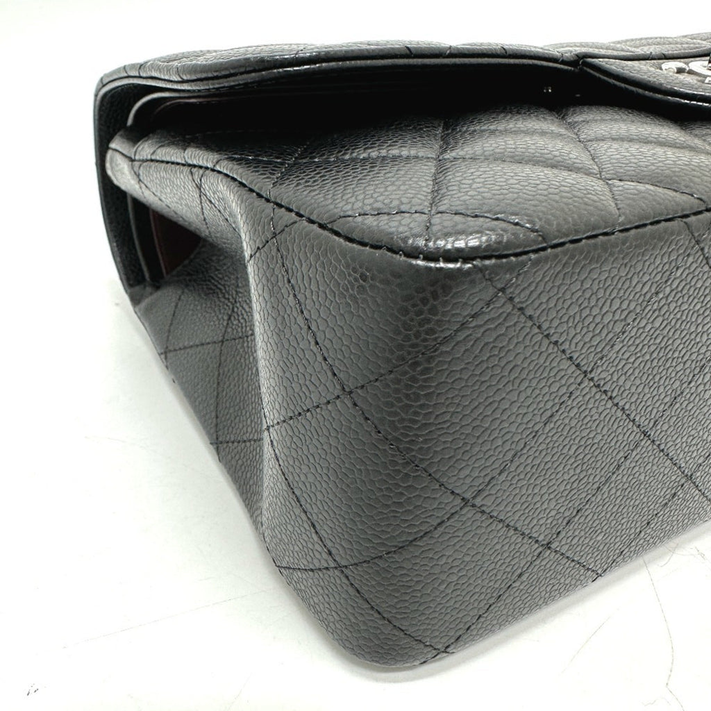 Chanel Black Grained Calfskin Shoulder Bag