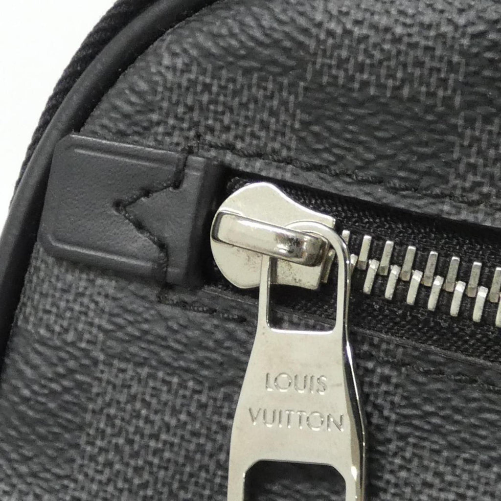 Louis Vuitton Dark Gray Graphite Gray Coated Canvas Shoulder Bag