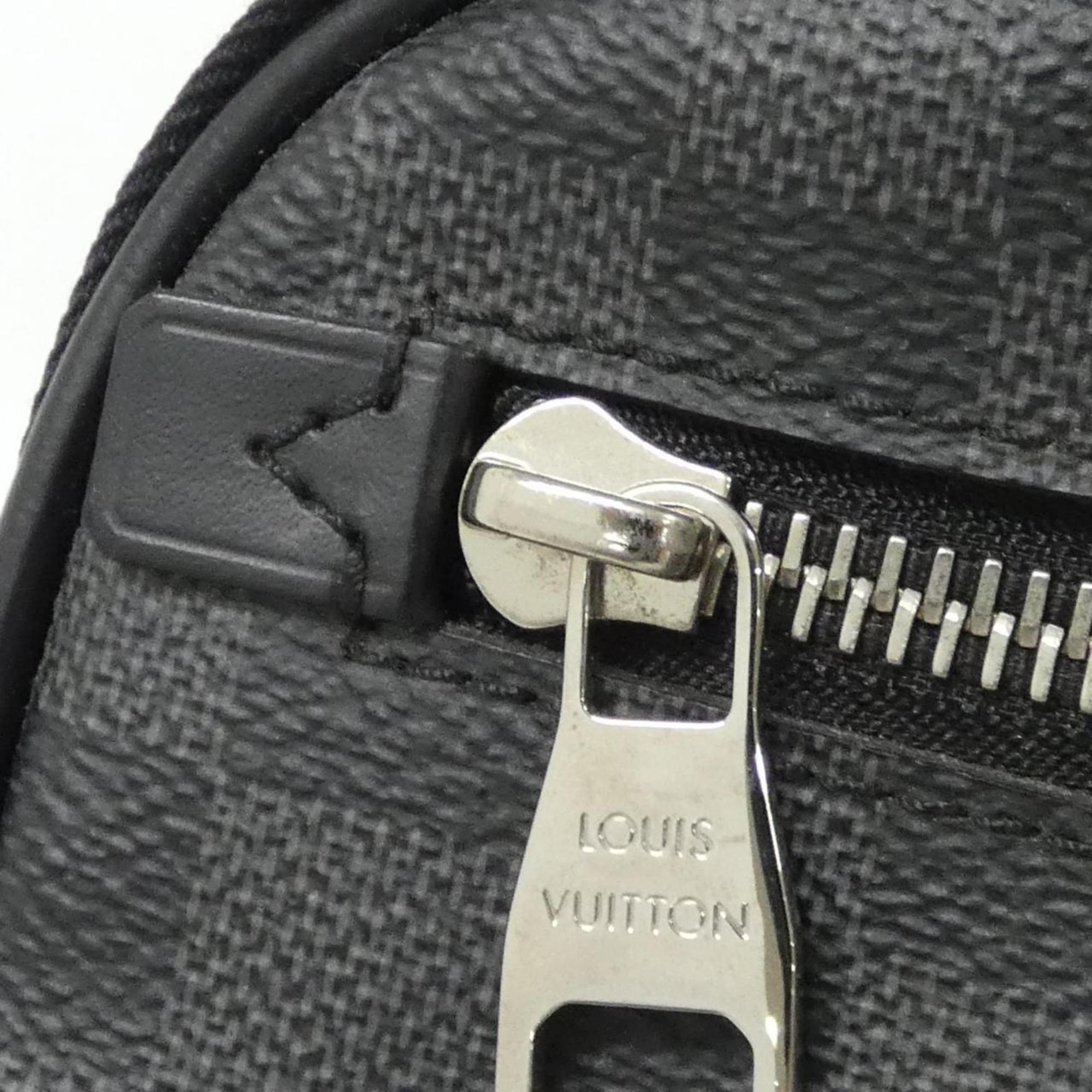 Louis Vuitton Dark Gray Graphite Gray Coated Canvas Shoulder Bag