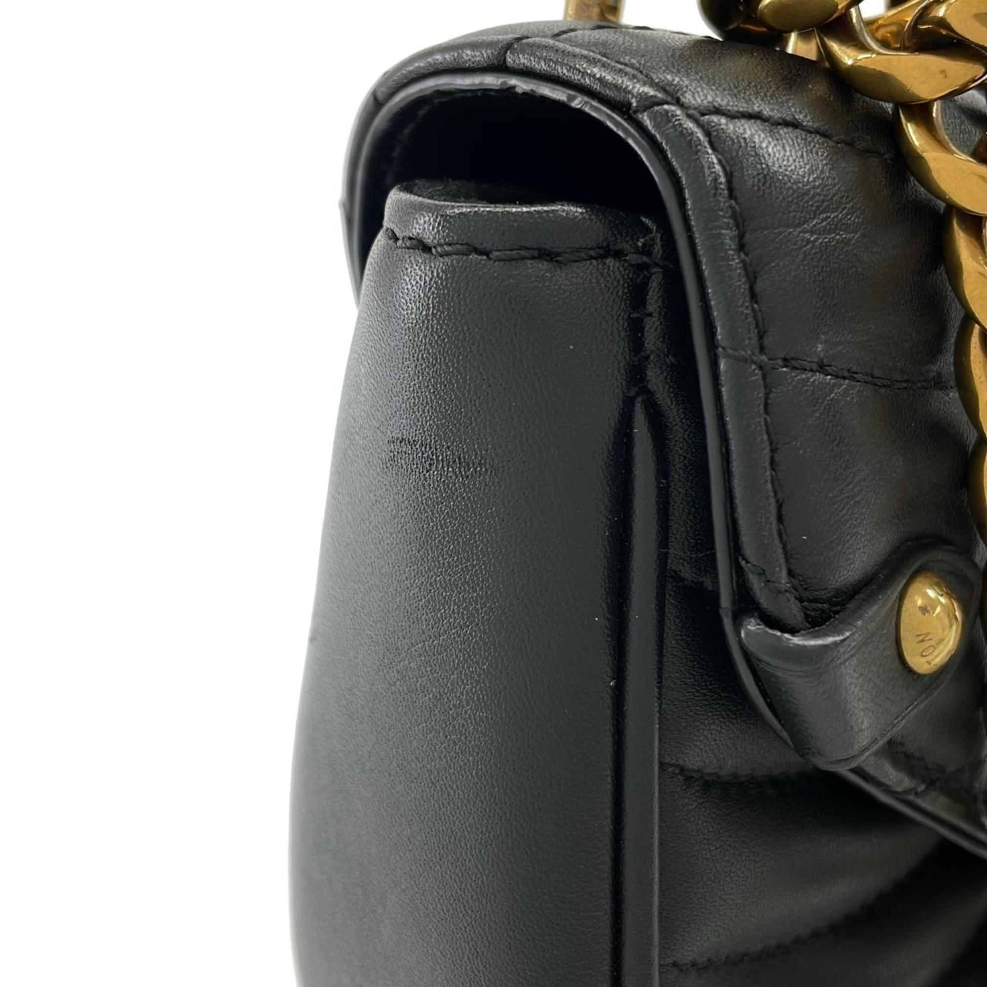 Louis Vuitton Black Leather Shoulder Bag
