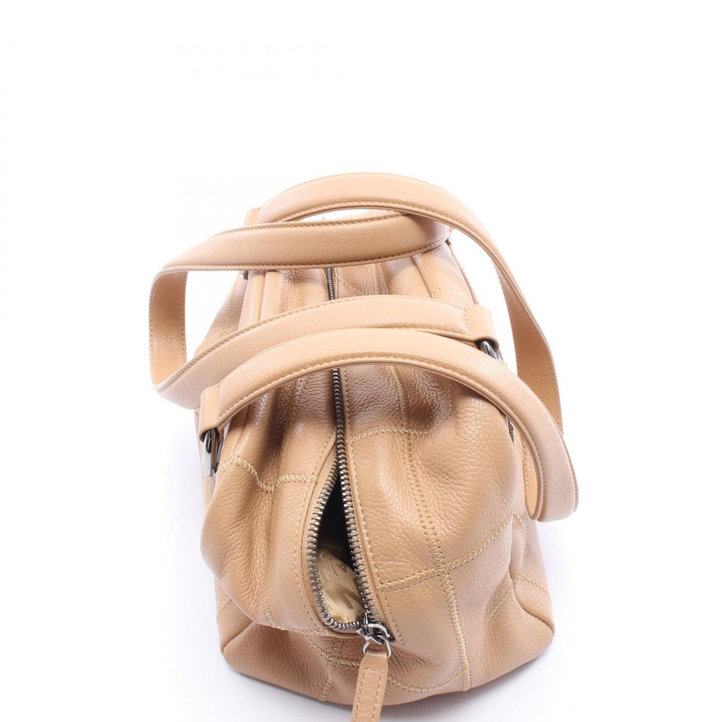 Chanel Chocolate Bar Beige Leather Handbag