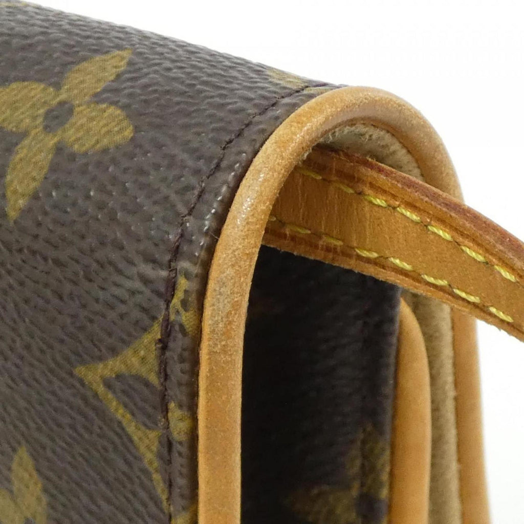 Louis Vuitton Marron Coated Canvas Pochette Shoulder Bag