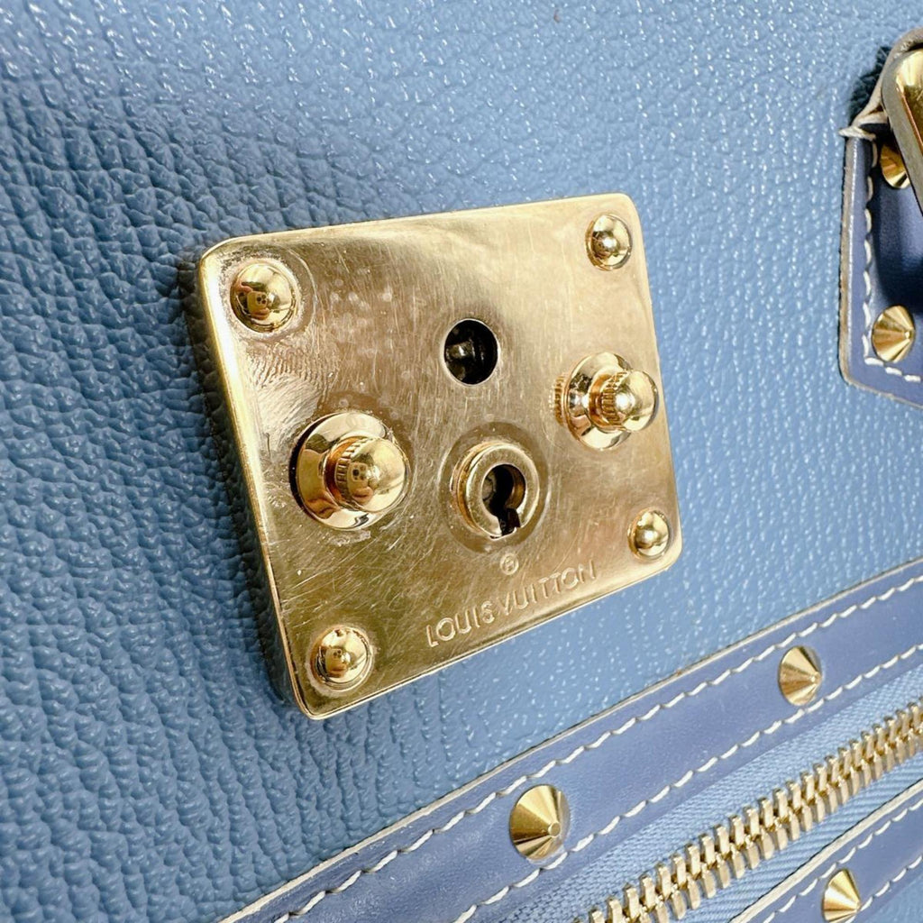 Louis Vuitton Blue Leather Handbag