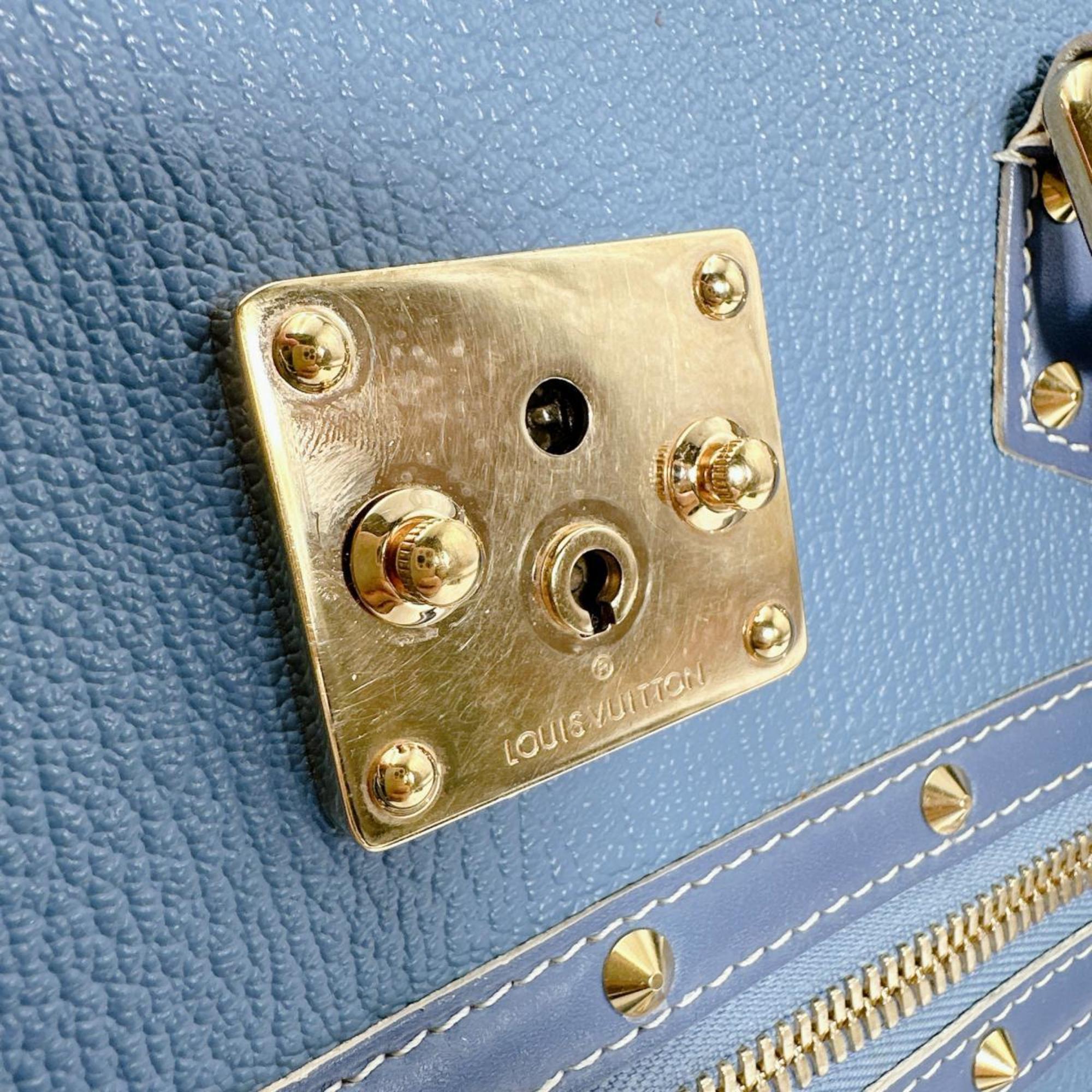Louis Vuitton Blue Leather Handbag