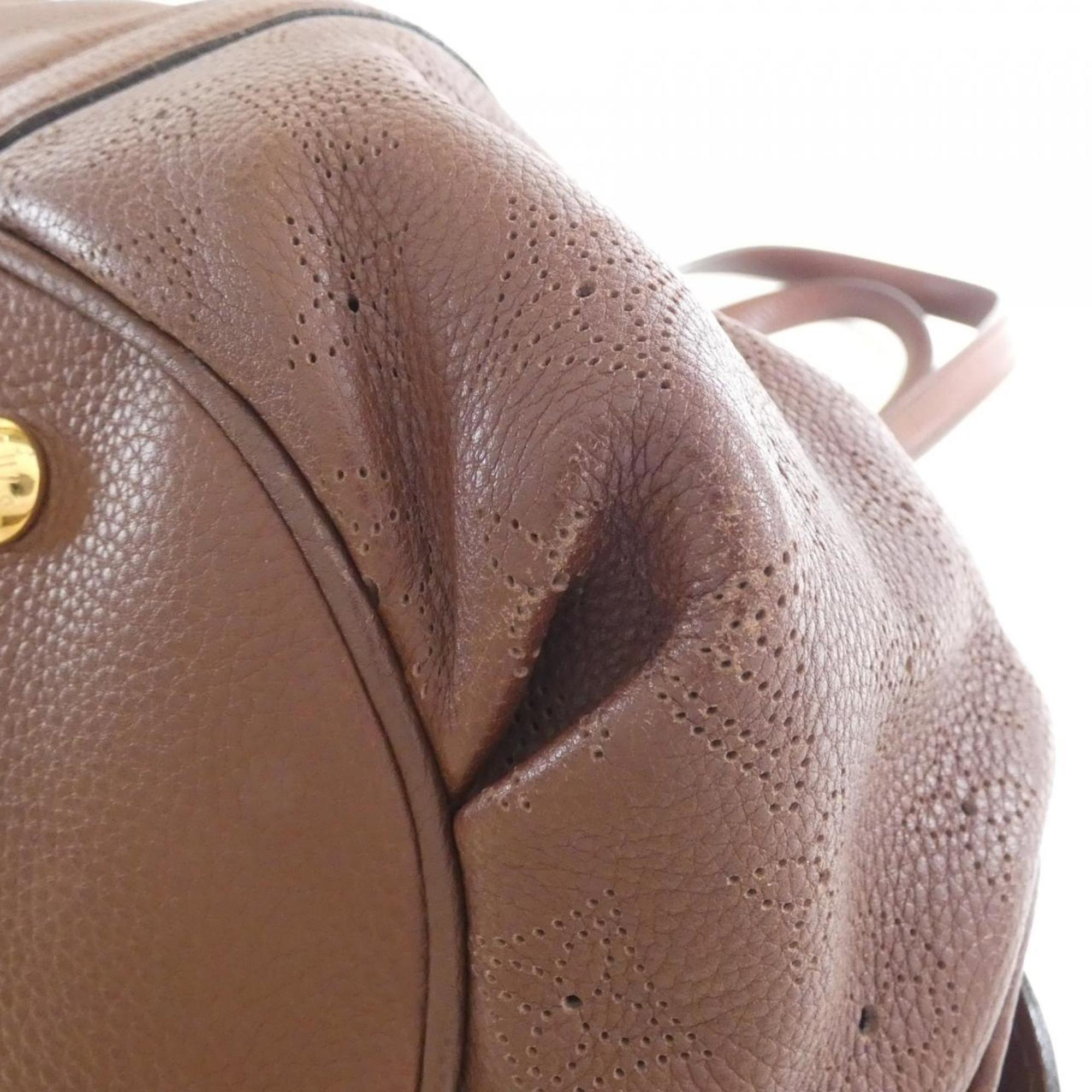 Louis Vuitton Mahina Cognac Leather Shoulder Bag