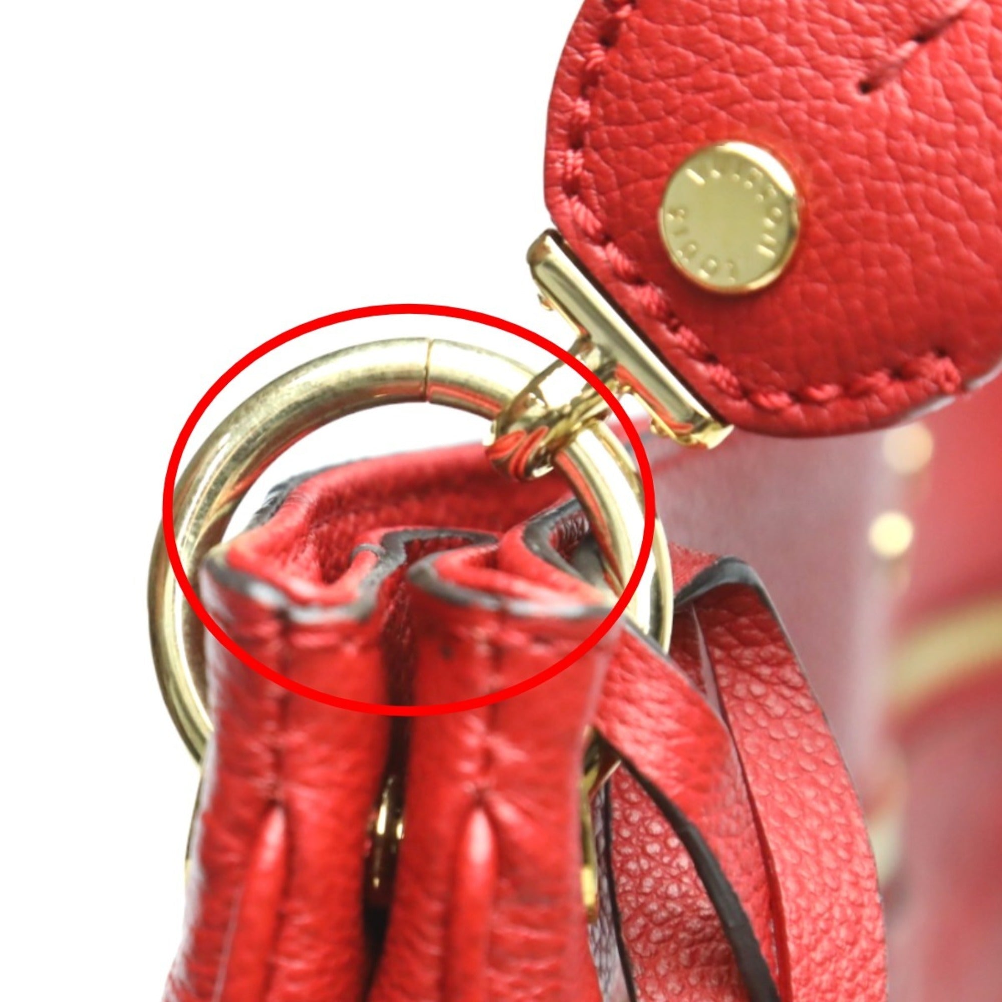 Louis Vuitton Red Color Monogram Empreinte Handbag