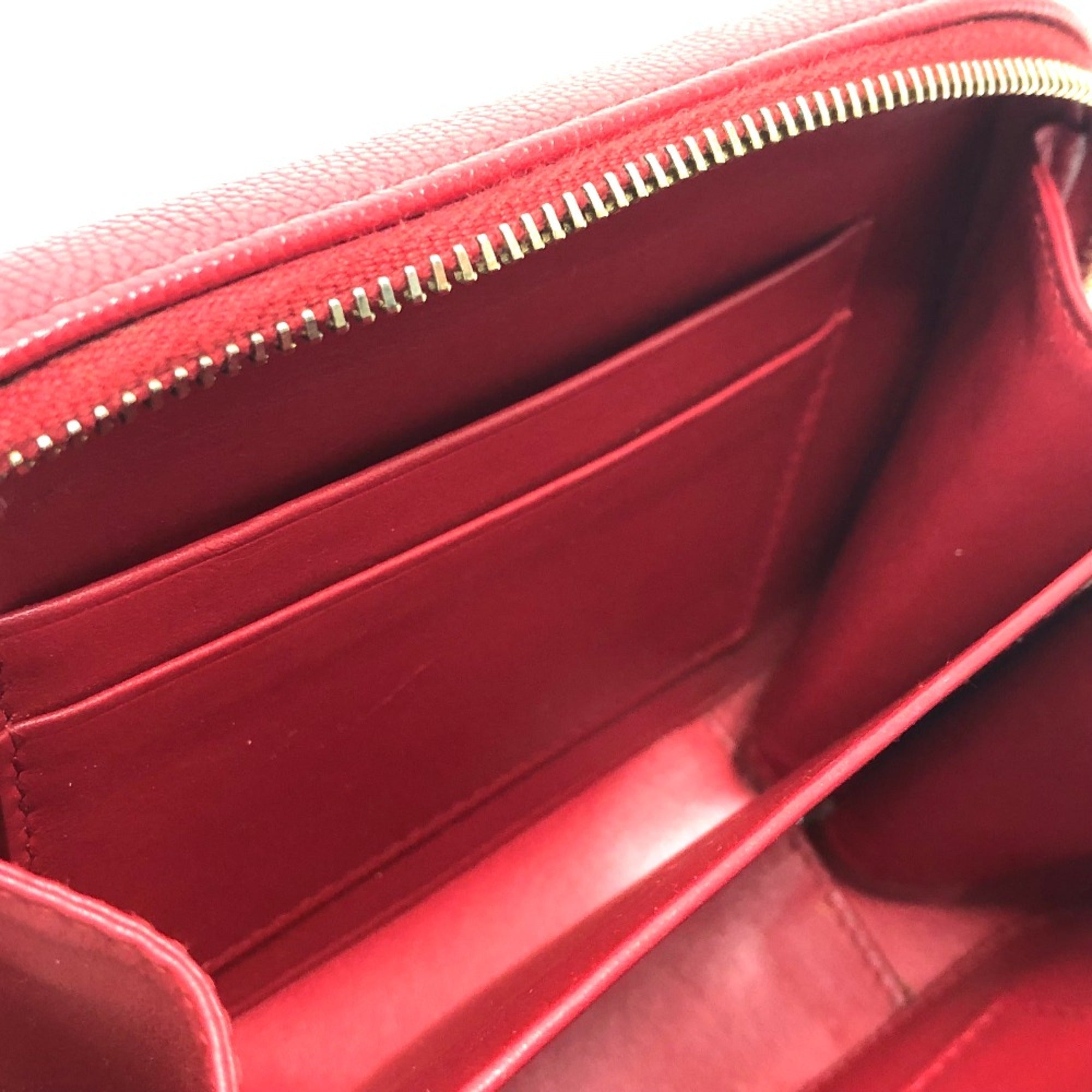 Chanel Red Leather Shoulder Bag