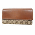 Gucci Brown Pvc Long Wallet (Bi-Fold) (Pre-Owned)