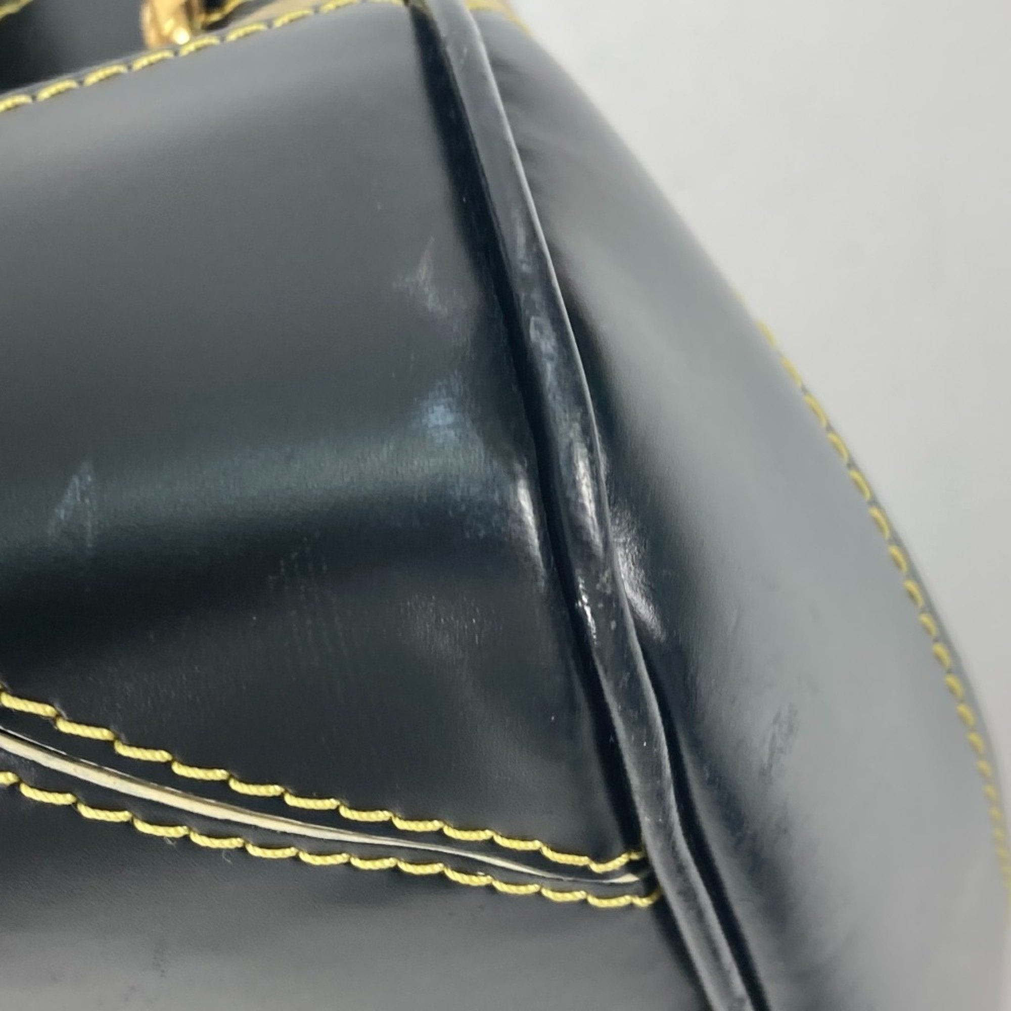 Louis Vuitton Black Noir Suhali Leather Handbag Shoulder Bag