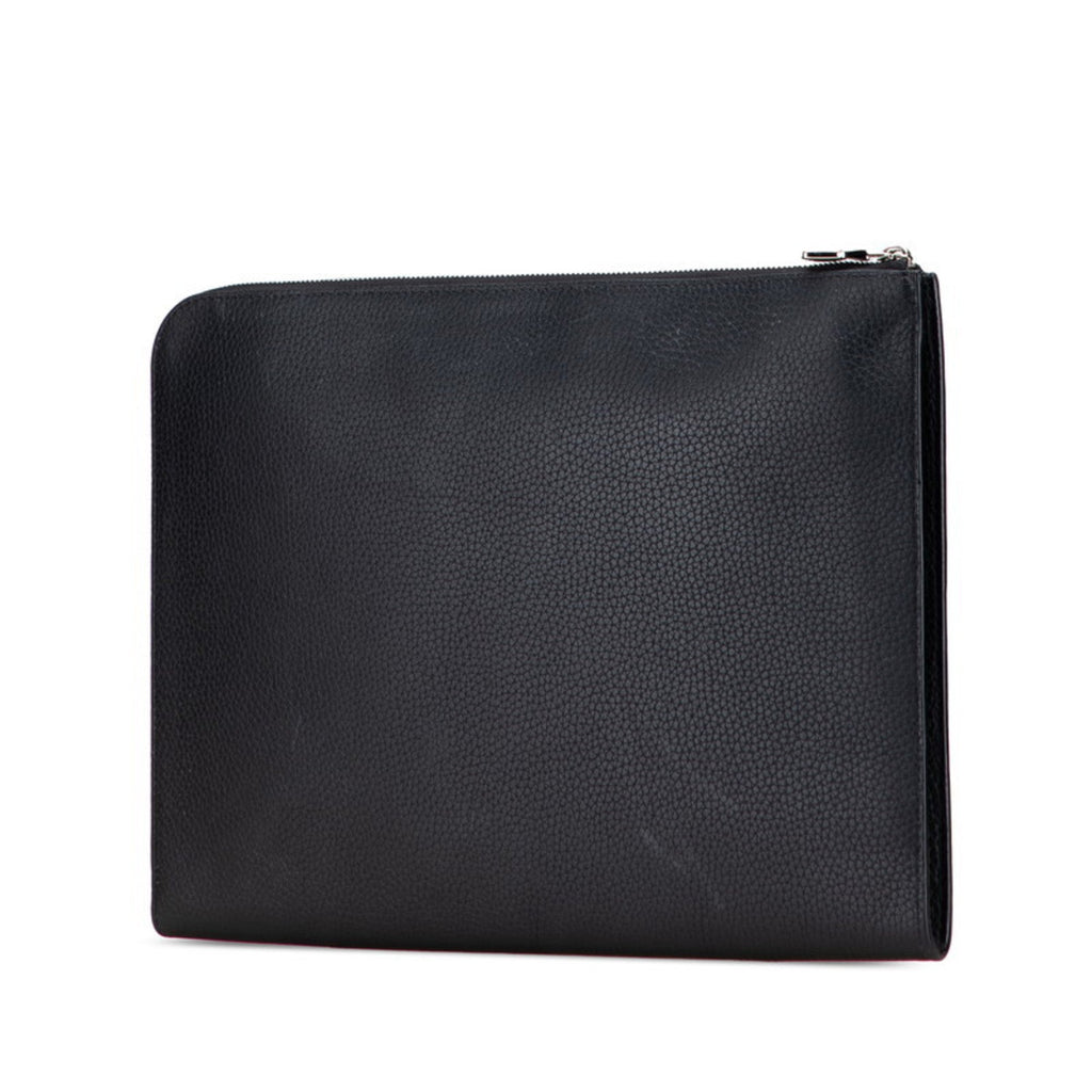 Louis Vuitton Taurillon Black Noir Leather Clutch Bag Pochette