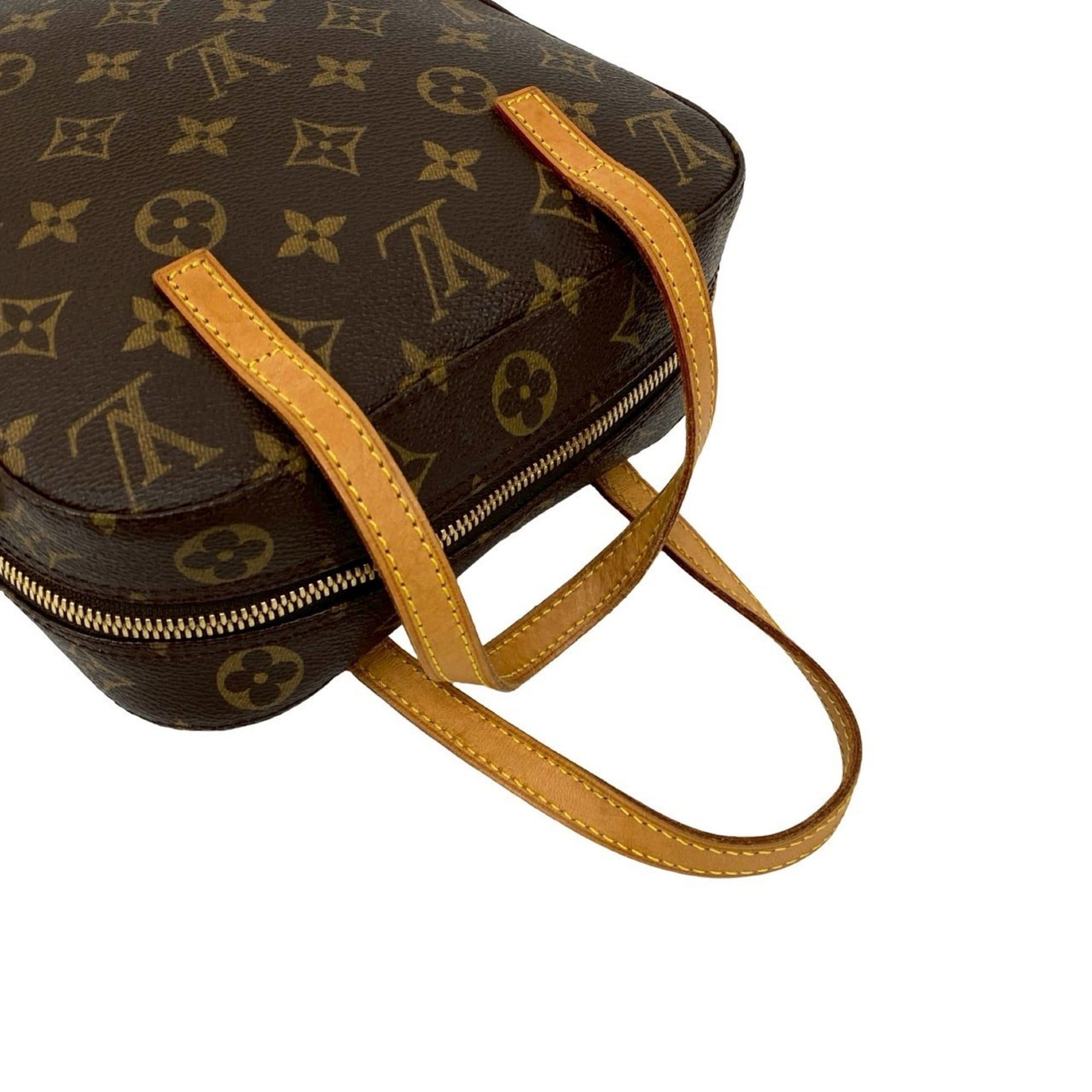 Louis Vuitton Brown Leather Pvc Handbag Shoulder Bag