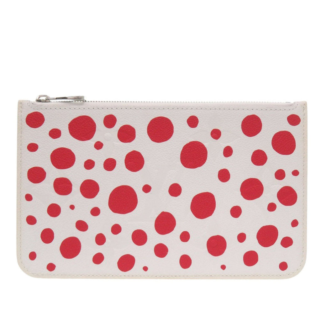 Louis Vuitton Red Color White Leather Pouch